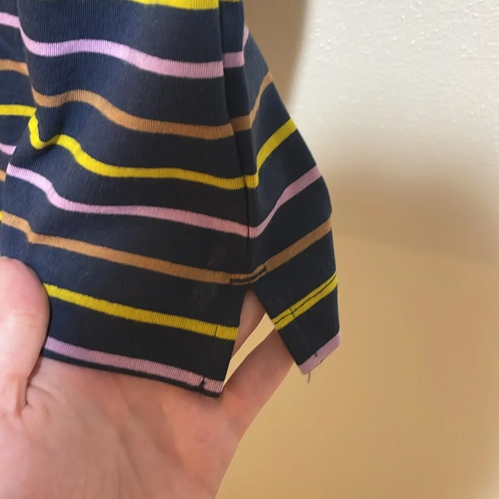 SOLD Pact Softspun Tee T-Shirt Dress Short Sleeve Casual Multicolor Stripe Large - Picture 7 of 14